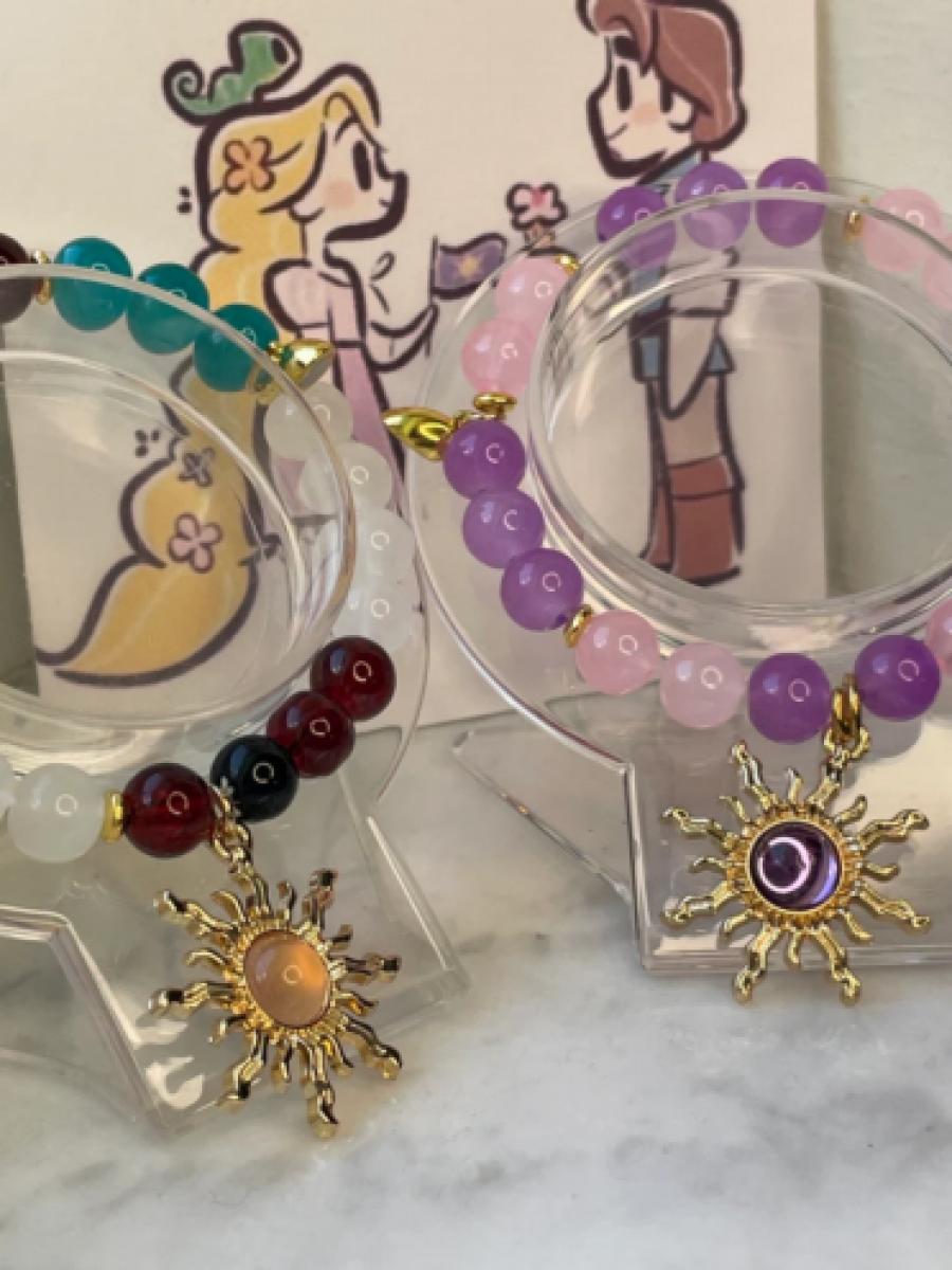 Rapunzel and flynn tangle matching beaded bracelets