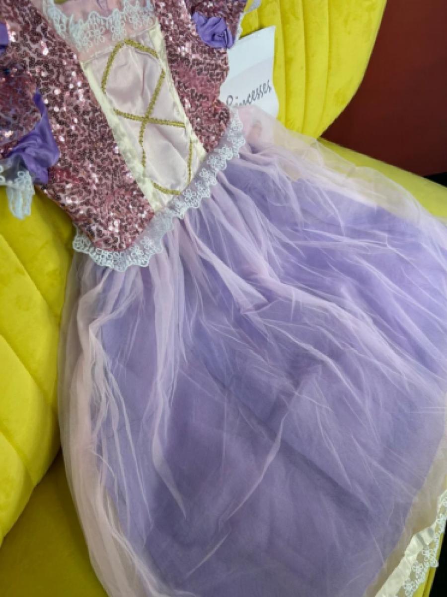 Girls Princess Costume for Rapunzel Princess Cosplay, Princess Dress up for Rapunzel Birthday Party, Princess Rapunzel Girls for Toddler