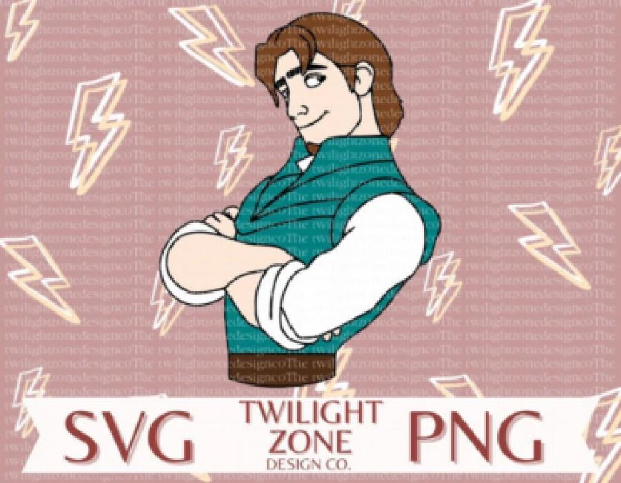 Flynn Ryder SVG | easy cut file for Cricut, Layered by colour. PNG | colour file for printing and sublimination