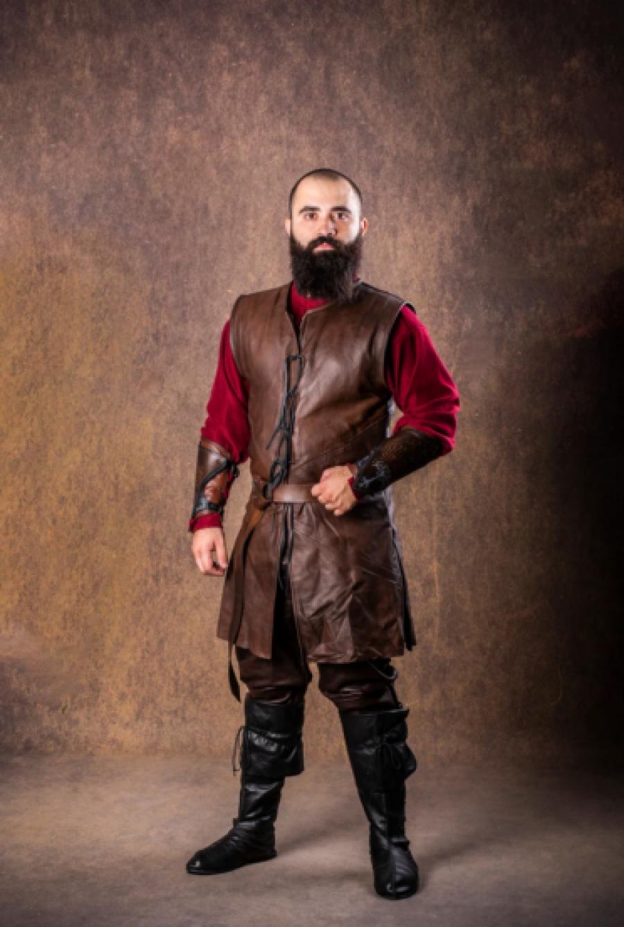 Medieval Leather Vest Costume, LARP Jerkin Cosplay,Halloween Costume, renaissance fair, Fantasy Outfit, Cosplay Costume man, Viking Dress
