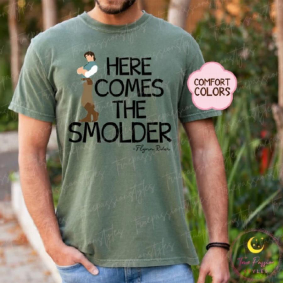 Comfort Colors Here Comes The Smolder Flynn Rider Shirt, Rapunzel T-shirt, Tangled Tee E2435
