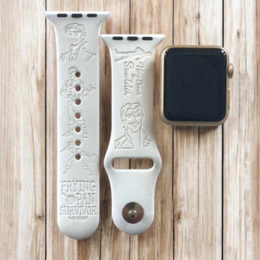 Flynn Rider Engraved Apple Watch Band, 24 Colors, 38mm 40mm 41mm 42mm 44mm 45mm 46mm 49mm, Personalized Apple Watch Strap