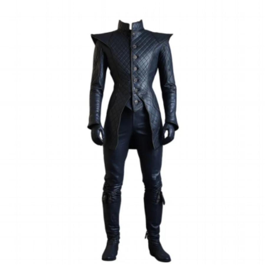 Handmade Quilted Leather Doublet & Pants - Renaissance Leather Doublet Costume For Cosplay - Medieval Prince or Pirate LARP Costume