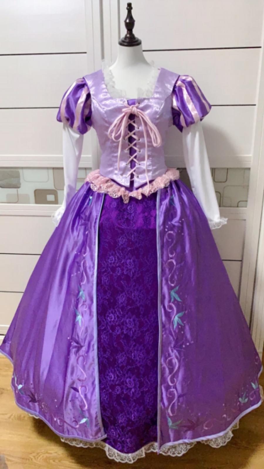 Inspired Tangled Rapunzel Dress Purple Cosplay Costume